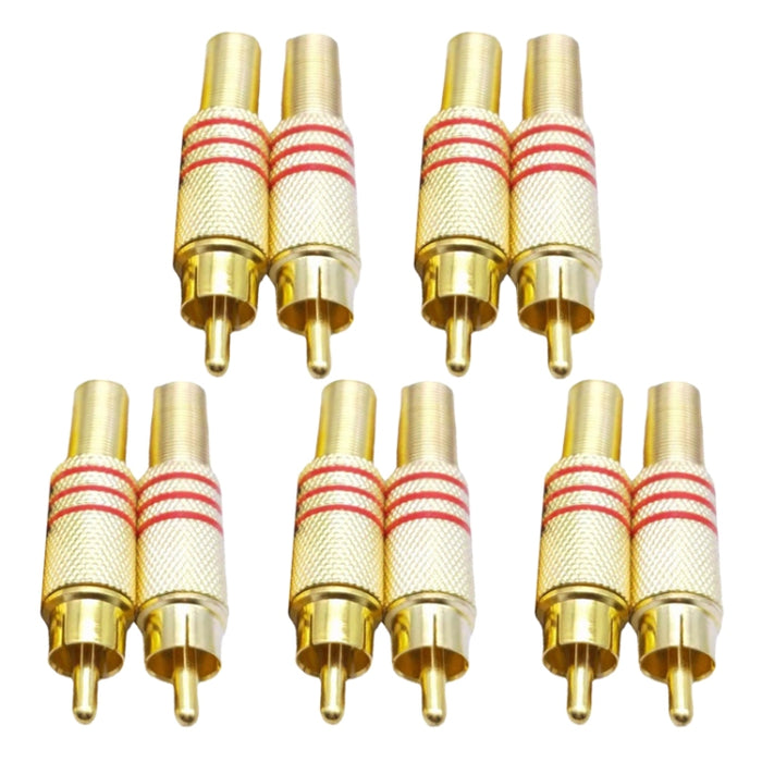 JL0924 3.5mm RCA Jack Connector (10 Pcs in One Package, the Price is for 10 Pcs), JL0924 3.5mm RCA (Red)