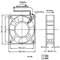 2123HSL 12038 DP200A 220V Brushless Cooling Fan