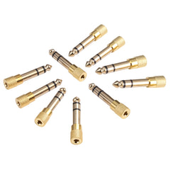 6.35mm Male to 3.5mm Female Audio Jack Adapters (10 Pcs in One Package, the Price is for 10 Pcs), 6.35mm Male to 3.5mm Female