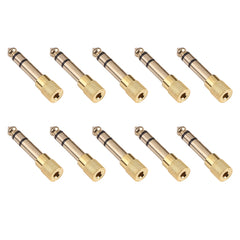 6.35mm Male to 3.5mm Female Audio Jack Adapters (10 Pcs in One Package, the Price is for 10 Pcs), 6.35mm Male to 3.5mm Female