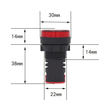 12V AD16-22D / S 22mm LED Signal Indicator Light Lamp, 12V