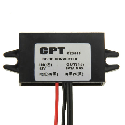 12V To 5V USB Car Power Charger Adapter Step Down Module DC-DC Converter for GPS / Vehicle Recorder, Car Power Charger Adapter