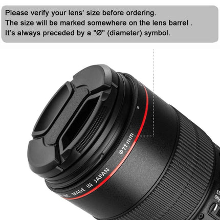 77mm Center Pinch Camera Lens Cap, 77mm
