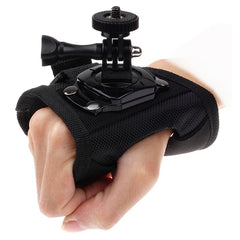 360 Degree Rotation Glove Style Strap Mount Wrist Strap Palm Holder with Screw and Adapter for Xiaomi Yi Sport Camera / GoPro Hero4 / 3+ / 3 / 2 / 1, Size: 45cm x 11cm, Glove Style Strap