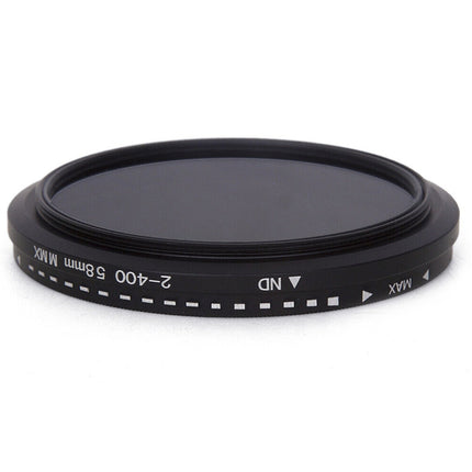 58mm ND Fader Neutral Density Adjustable Variable Filter ND 2 to ND 400 Filter