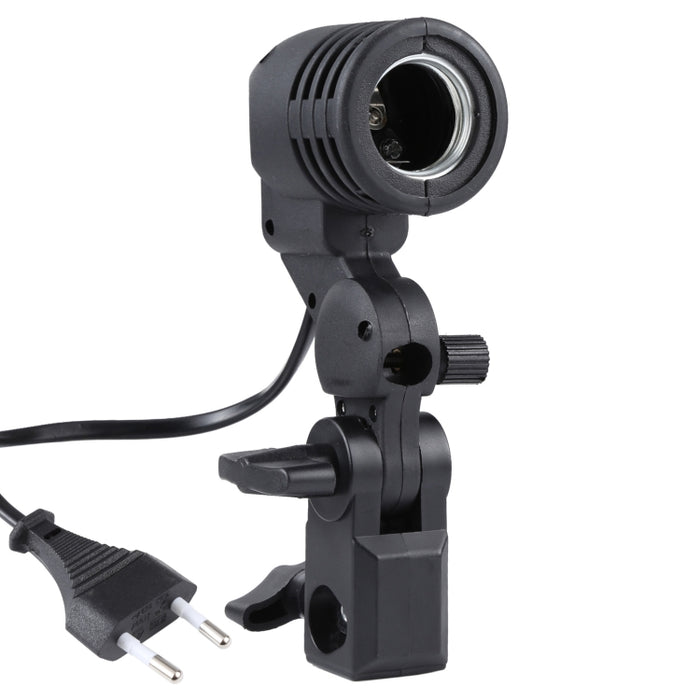 E27 AC Socket Studio Light Mount Stand Umbrella Holder