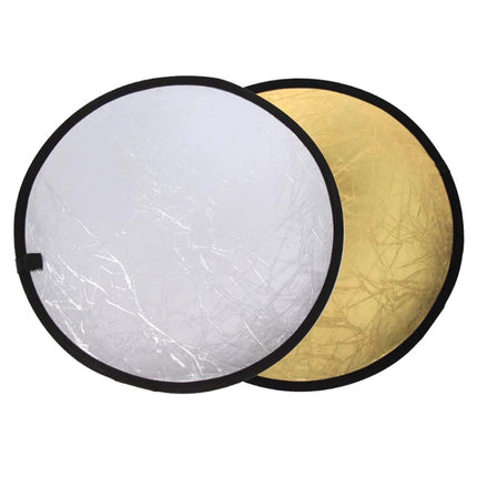 2 in 1 (Gold / Silver) Folding Reflector Board (60cm), 60cm 2 in 1