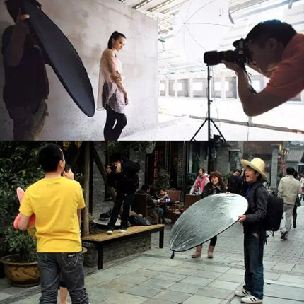 2 in 1 (Gold / Silver) Folding Reflector Board (60cm), 60cm 2 in 1