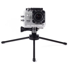 Portable Folding Metal Tripod for PULUZ Action Sports Cameras Jaws Flex Clamp Mount for GoPro, Insta360, DJI and Other Action Cameras