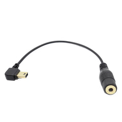 Elbow 10 Pin Mini USB to 3.5mm Mic Adapter Cable for GoPro HERO4 /3+ /3, Length: 16.5cm, Mini USB to 3.5mm