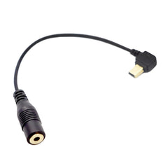 Elbow 10 Pin Mini USB to 3.5mm Mic Adapter Cable for GoPro HERO4 /3+ /3, Length: 16.5cm, Mini USB to 3.5mm