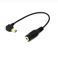 Elbow 10 Pin Mini USB to 3.5mm Mic Adapter Cable for GoPro HERO4 /3+ /3, Length: 16.5cm, Mini USB to 3.5mm