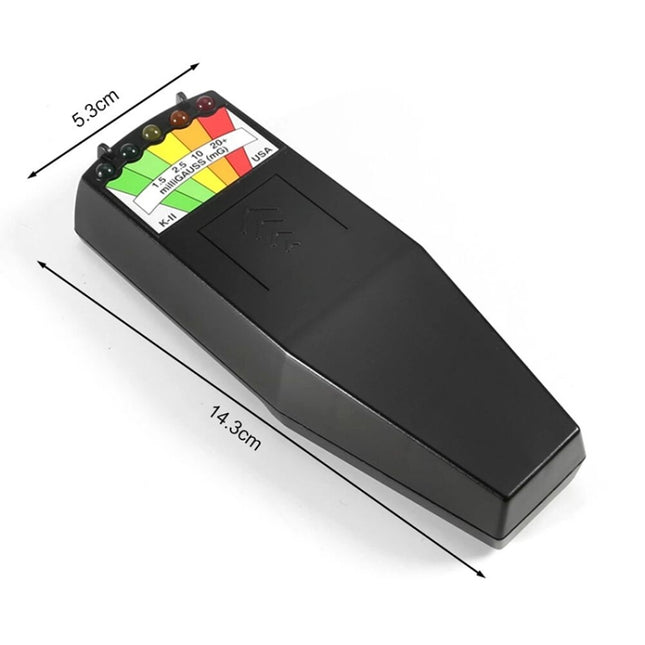 5-LED Electromagnetic Radiation Detector EMF Meter Tester, Style 2  White, Style 2 Black