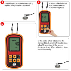 GM-100 Ultrasonic Thickness Meter Tester Gauge Velocity 1.2~225mm, GM-100