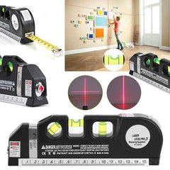 Level Laser Aligner Horizon Vertical Measuring Tape