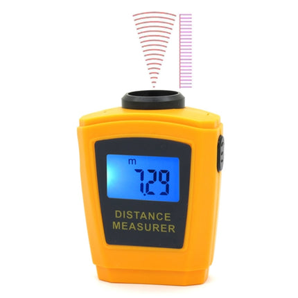 Mini Ultrasonic Distance Measurer with Laser Pointer, Orange