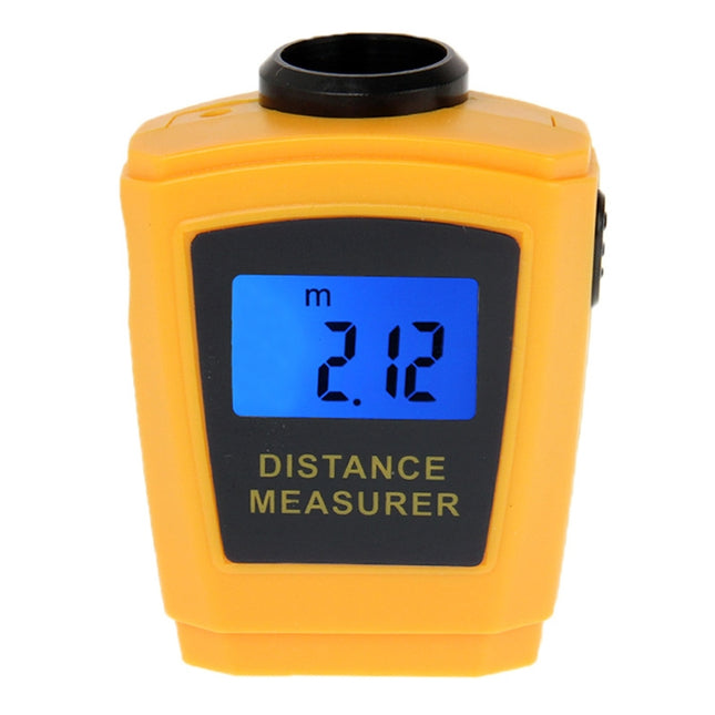 Mini Ultrasonic Distance Measurer with Laser Pointer, Orange