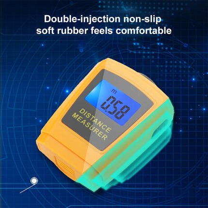Mini Ultrasonic Distance Measurer with Laser Pointer, Orange