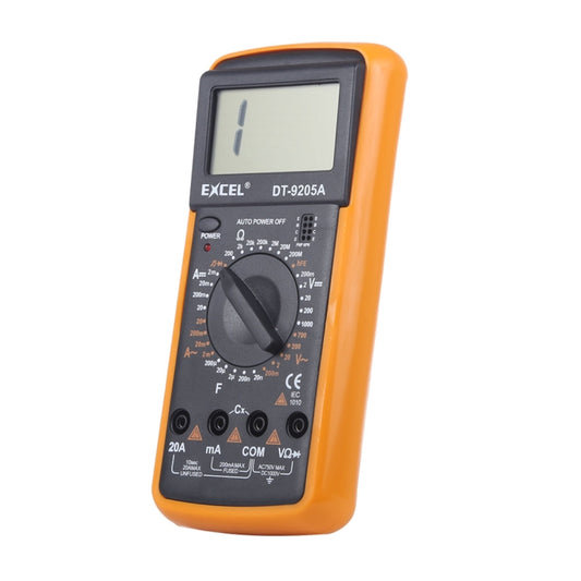 DT9205A LCD Digital Multimeter for Diode Testing / Transistor hFE Measuring Function