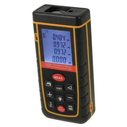 RZ-A80 1.9 inch LCD 80m Hand-held Laser Distance Meter with Level Bubble