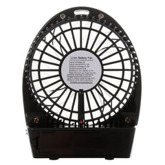 Hadata 4.3 inch Portable USB / Li-ion Battery Powered Rechargeable Fan with Third Wind Gear Adjustment & Clip