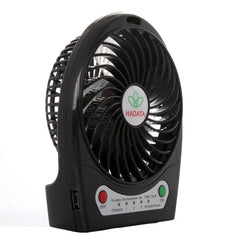 Hadata 4.3 inch Portable USB / Li-ion Battery Powered Rechargeable Fan with Third Wind Gear Adjustment & Clip