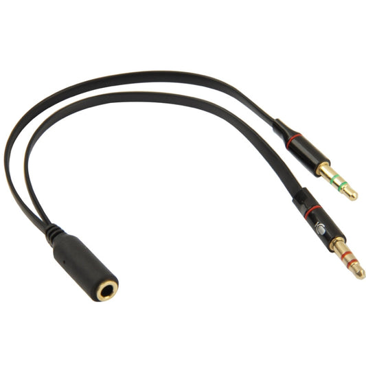 3.5mm jack Male to 3.5mm Female Audio Cable Adapter, Total Length: 13cm, Black, 3.5mm Male to Female (Purple)