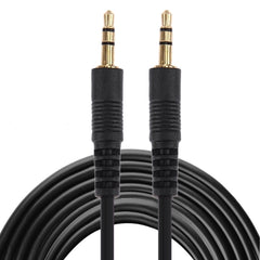 Aux Cable, 3.5mm Male Mini Plug Stereo Audio Cable, Length: 5m (Black + Gold Plated Connector), Length: 5m Black, (Gold Plated)