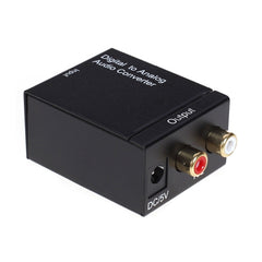 Digital Optical Coax to Analog RCA Audio Converter, Spdif+Coaial to 2RCA-