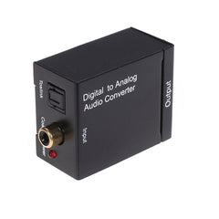 Digital Optical Coax to Analog RCA Audio Converter, Spdif+Coaial to 2RCA-