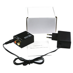 Digital Optical Coax to Analog RCA Audio Converter, Spdif+Coaial to 2RCA-