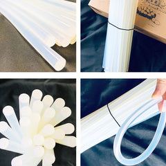 10 PCS Practical Transparent White Hot Melt Glue Stick, Size: 270 x 7mm