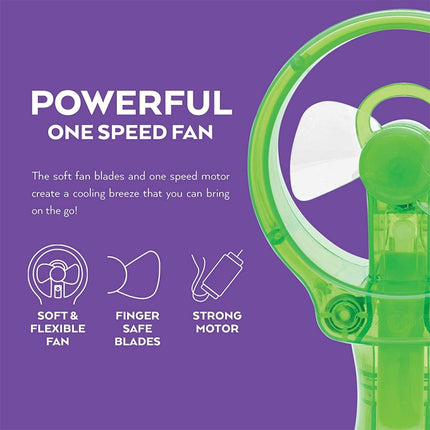YC-8333 Hand-held Water Spray Fan (Color Random Delivery), YC-8333 Green, YC-8333 Purple