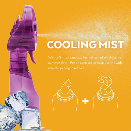 YC-8333 Hand-held Water Spray Fan (Color Random Delivery), YC-8333 Green, YC-8333 Purple