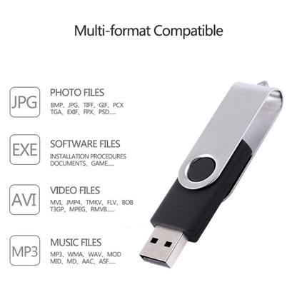 128GB Twister USB 2.0 Flash Disk(Black), 128GB/Black