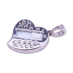 Memoria USB con forma de corazón de plata y diamantes, ideal como regalo de San Valentín, 2 GB, 4 GB, 8 GB, 16 GB, 32 GB