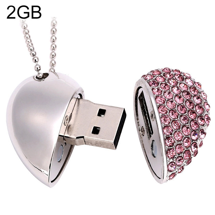 Heart Shaped Diamond Jewelry USB Flash Disk, Special for Valentines Day Gifts , 2GB, 4GB, 8GB, 16GB