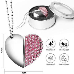 Heart Shaped Diamond Jewelry USB Flash Disk, Special for Valentines Day Gifts , 2GB, 4GB, 8GB, 16GB