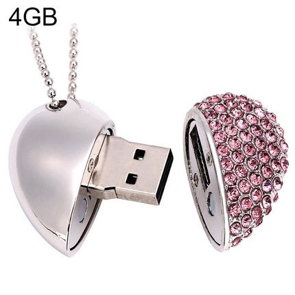 Heart Shaped Diamond Jewelry USB Flash Disk, Special for Valentines Day Gifts , 2GB, 4GB, 8GB, 16GB