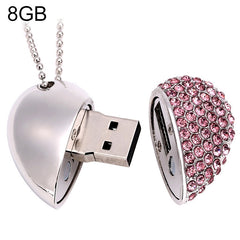 Heart Shaped Diamond Jewelry USB Flash Disk, Special for Valentines Day Gifts , 2GB, 4GB, 8GB, 16GB