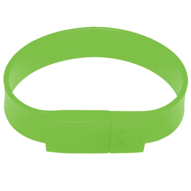 16GB Silicon Bracelets USB 2.0 Flash Disk, 16GB (Green)