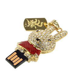 Rabbit Shaped Diamond Jewelry USB Flash Disk , Blue, 4GB (Red), 8GB (Red), 16GB (Red), 32GB (Red), 4GB (Blue), 8GB (Blue), 16GB (Blue), 32GB (Blue)