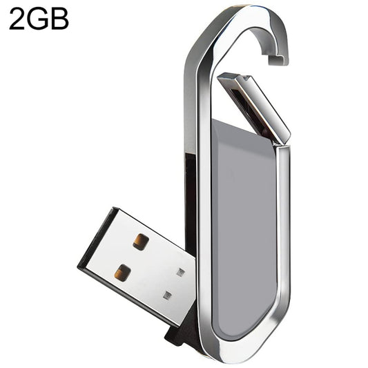 2GB Metallic Keychains Style USB 2.0 Flash Disk (Grey), 2GB (Grey)