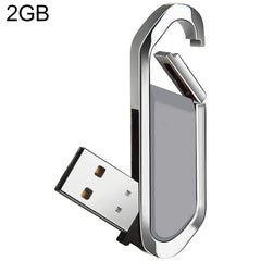 2GB Metallic Keychains Style USB 2.0 Flash Disk (Grey), 2GB (Grey)