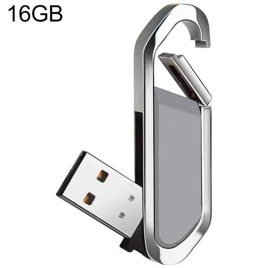 16GB Metallic Keychains Style USB 2.0 Flash Disk, 16GB (Grey)