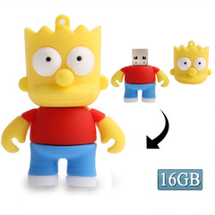 The Simpsons Bart  Shape Silicone USB2.0 Flash disk, Special for All Kinds of Festival Day Gifts , 2GB, 4GB, 8GB, 16GB