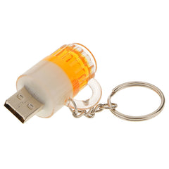 Memoria USB estilo llavero de cerveza con 16 GB de memoria, 16 GB