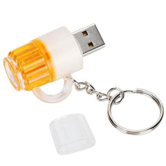 Memoria USB estilo llavero de cerveza con 16 GB de memoria, 16 GB