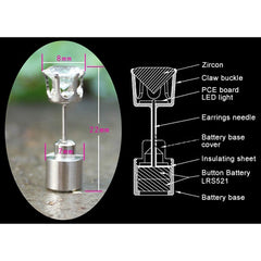 2 PCS Stylish Cubic Zirconia Earrings with Bright Light, Random Color Delivery