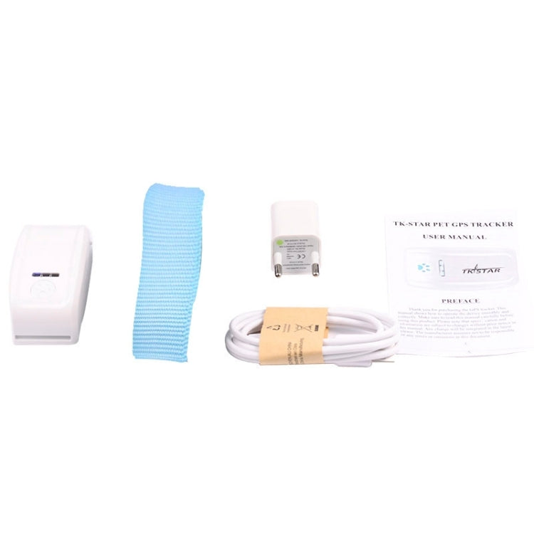KH-909 Universal IPX6 Waterproof GPS Tracker for Pet / Kid / the Aged, KH-909 White + Blue, KH-909 White + Black